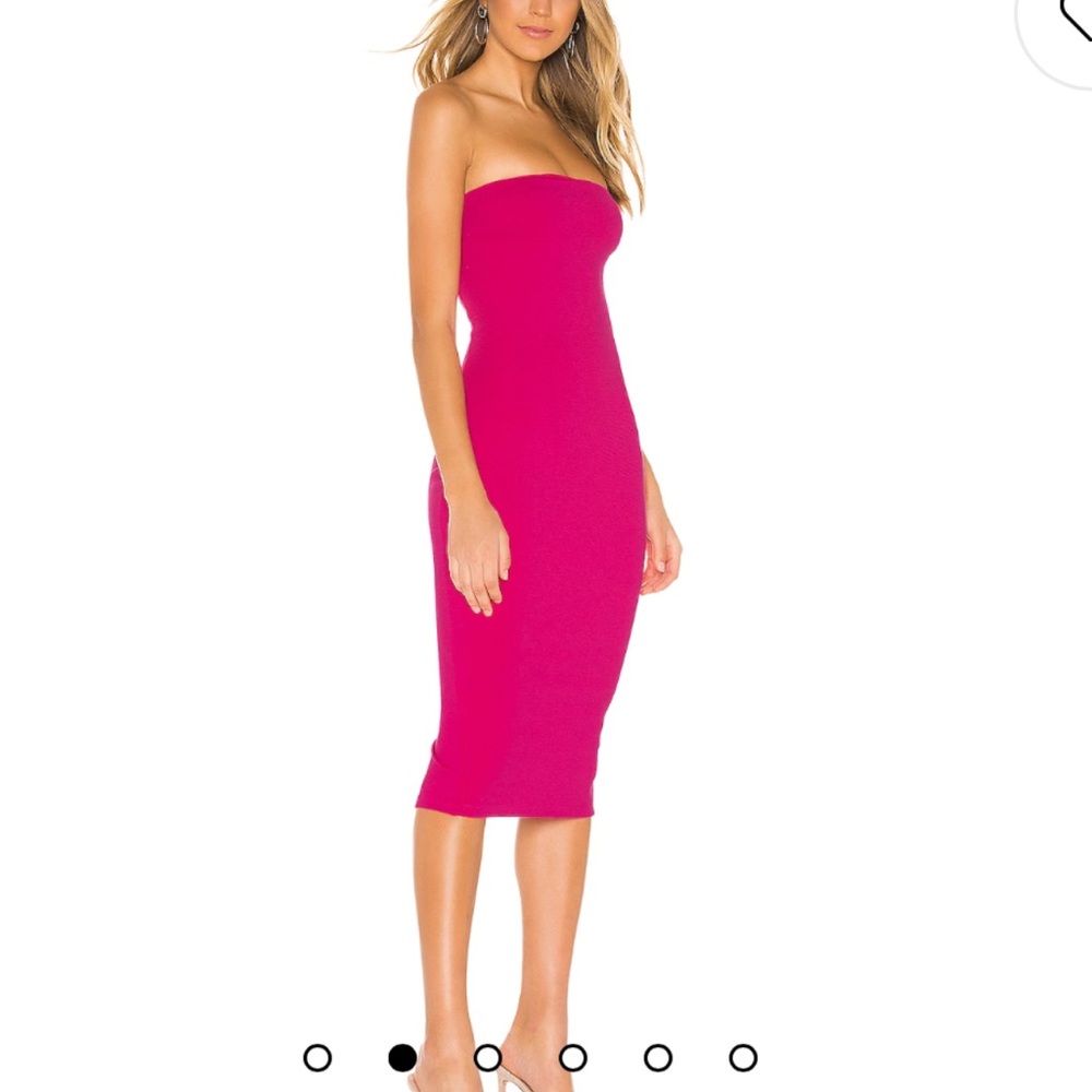 Superdown Fuchsia Strapless Dress